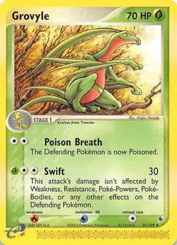 Pokemon Grovyle 31/109 Ruby & Sapphire LP-EXC BUY 2 CARDS GET 1 FREE!! - Image 1