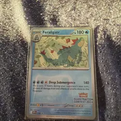 Feraligatr 213 Black Star 2024 Pokemon Illustration Contest Promo Card NM - Image 1