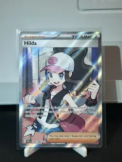 Hilda 164/086 Full Art Ultra Rare SV: White Flare Pokemon TCG Trainer Card NM/M - Image 1