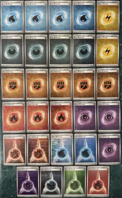 POKEMON PRISMATIC EVOLUTIONS BLACK BOLT WHITE FLARE HOLO ENERGY 29 CARD LOT NM-M - Image 1