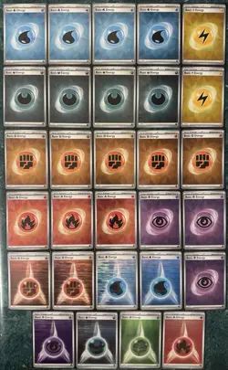 POKEMON PRISMATIC EVOLUTIONS BLACK BOLT WHITE FLARE HOLO ENERGY 29 CARD LOT NM-M - Image 2