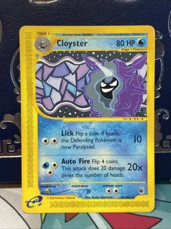 Cloyster 42/165 Expedition Base Set Rare WotC Vintage Pokemon Card LP - Image 1