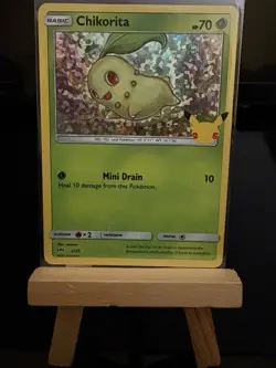 CHIKORITA McDonald's 25th Anniversary 2/25 Holo - Rare Pokemon TCG Card - Image 1