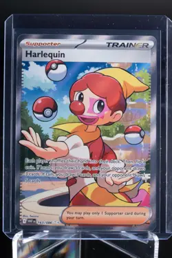 Harlequin 163/086 White Flare Full Art Trainer Pokemon Card TCG NM - Image 1