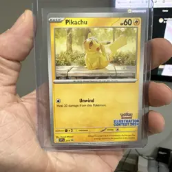 Pikachu SVP214 Illustration Contest 2024 Promo Pokemon Card SV BSP PTCG NM - Image 1