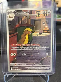 Gumshoos Illustration Rare 153/132 Mega Evolution Pokemon TCG Near Mint Card NM - Image 1