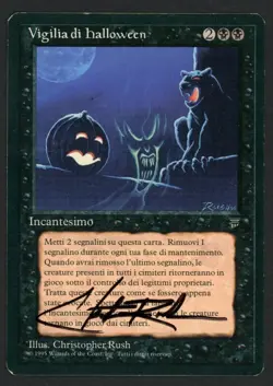 ***Italian All Hallow's Eve Signed (Ring Dings) MTG Legends Christopher Rush - Image 1