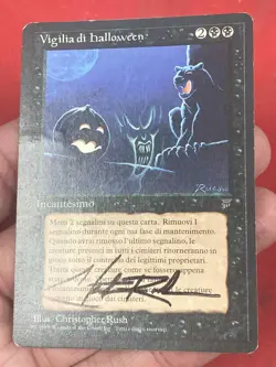 ***Italian All Hallow's Eve Signed (Ring Dings) MTG Legends Christopher Rush - Image 3