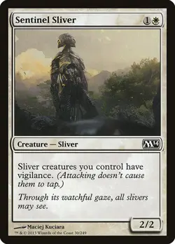 SENTINEL SLIVER x4 mtg Very Light Play M14 Magic Core 2014 Common - Image 1