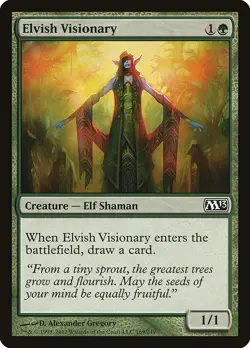 ELVISH VISIONARY x4 mtg EX/NM M13 Magic Core 2013 Common - Image 1