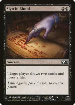 SIGN IN BLOOD x4 mtg EX/NM M13 Magic Core 2013 Common - Image 1