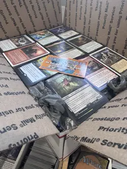 🧙17lbs+ 4200+ UNSEARCHED Magic The Gathering Bulk Lot LP/NM w/ Rares & Foils‼ - Image 1