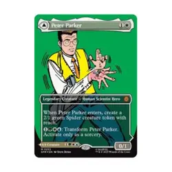 WOTC Marvel's Spider-Man Peter Parker (0232) (Borderless) (MR) (Foil) NM - Image 1
