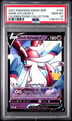 Pokemon TCG 2021 DARK SYLVEON V Celebrations SWSH134 BSP PSA 10 GEM MINT - Image 1