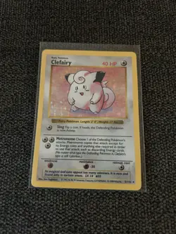 Clefairy Base Set 5/102 Holo Pokemon TCG Shadowless Holo Rare - Image 1