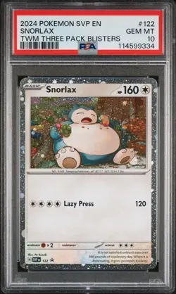 PSA 10 GEM Mint 💎 Pokemon Twilight Masquerade Snorlax SVP 122 Promo Cosmo💫Holo - Image 1