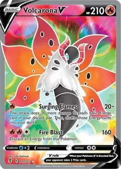 Volcarona V (Full Art, #170/203) - Holofoil SWSH - Evolving Skies LP Pokemon - Image 1