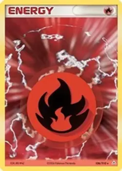 Fire Energy (#106/110) - Holofoil EX - Holon Phantoms MP Pokemon - Image 1