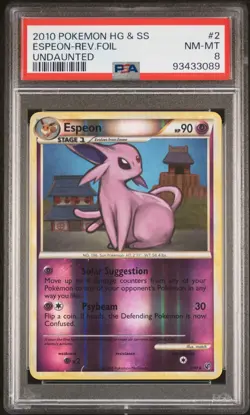 2011 Pokemon Espeon #2 Call of Legends Reverse Holo PSA 8 NM-MT 93433089 - Image 1