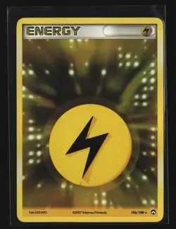 Pokemon LIGHTNING ENERGY 106/108 Holo (2007 Power Keepers) LP/Light Play - Image 1
