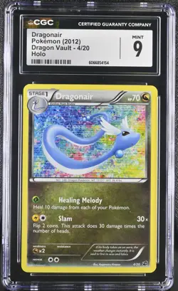 CGC 9 MINT Dragonair 2012 Dragon Vault 4/20 Holo Pokemon Card - Image 1