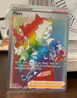 Pokemon TCG Piers Card 78/73 Champions Path Trainer Full Art Secret Rare NM - Image 1
