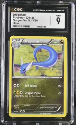 CGC 9 MINT Dragonair 2012 Dragon Vault 3/20 Holo Pokemon Card - Image 1