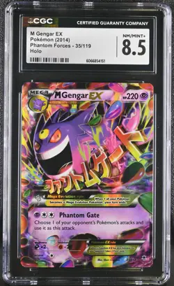 CGC 8.5 M Gengar EX 2014 Phantom Forces 35/119 Holo Pokemon Card - Image 1