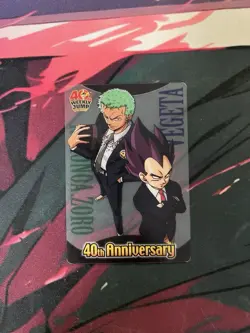 one piece dragonball morinaga card zoro vegeta - Image 1