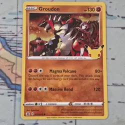 Pokemon Groudon TCG Holo Rare Card Celebrations 017/025 - Image 1