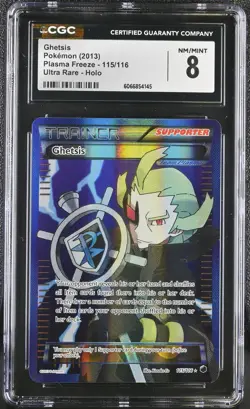 CGC 8 Ghetsis 2013 Plasma Freeze 115/116 Ultra Rare Holo Pokemon Card - Image 1