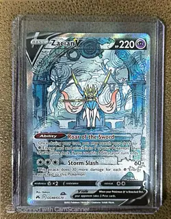 Zacian v Crown Zenith: Galarian Gallery Ultra Rare Card #GG48/GG70 Minty Fresh - Image 1