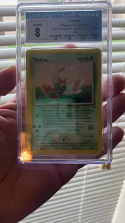 Pokemon CGC 8 Yanma Neo Discovery 17/75 Holo Rare Pokemon Card Mint STRONG - Image 2