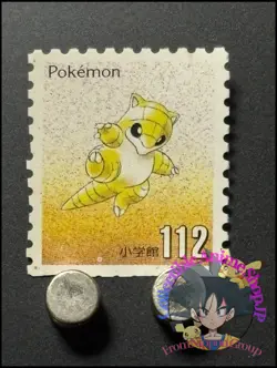 Sandshrew Pokemon Stamp Card Japanese Shogakukan Nintendo Game Anime TCG 9A - Image 1