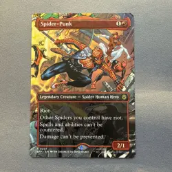 Spider-Punk MINT Borderless 207 Marvel's Spider-Man SPM MTG Rare Unplayed M/NM - Image 1