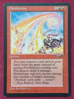 Magic The Gathering ALLIANCES PYROKINESIS red card MTG - Image 1