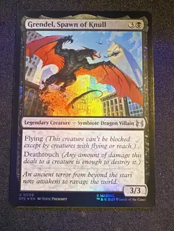 NM Foil Grendel, Spawn of Knull, MTG, Marvel's Spider-Man, Magic - Image 1
