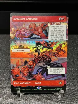 Borderless Maximum Carnage Foil #0225 Marvel's Spider-Man MTG 2025 - Image 1