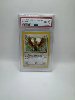 2001 Pokemon NEO REVELATION Ho-Oh #18 18/64 PSA 10 1st Edition - Image 1
