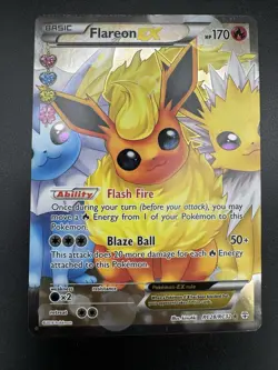 Flareon EX Full Art RC28-32 Pokemon Generations: Radiant Collection Holo 2016 - Image 3