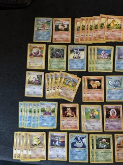 Lot of 87 Shadowless Base Set Pokemon Cards 1999 Vintage WOTC Unplayed NM - Image 2