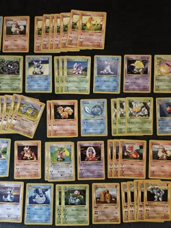 Lot of 87 Shadowless Base Set Pokemon Cards 1999 Vintage WOTC Unplayed NM - Image 3
