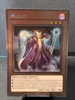 Yugioh Merlin NKRT-EN001 Platinum Rare Limited Edition Noble Knights - Image 1