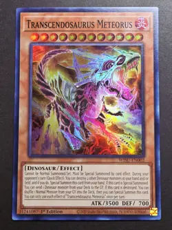 Yugioh! Transcendosaurus Meteorus - WISU-EN002 - Super Rare - 1st Edition Near M - Image 1