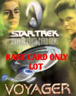 Star Trek CCG: Voyager RARE CARDS ONLY Lot of 60 Some Duplicates - Image 1