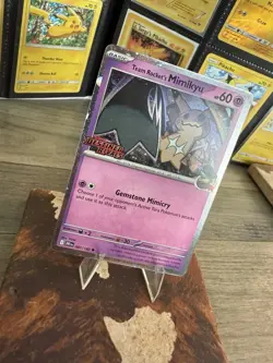Pokemon TCG Team Rockets Mimikyu Stamped Card #087/182 - Image 1