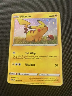 Pokemon TCG Pikachu SWSH039 Sword & Shield Holo Black Star Promo Card - Image 1