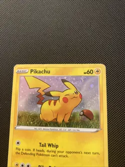 Pokemon TCG Pikachu SWSH039 Sword & Shield Holo Black Star Promo Card - Image 2