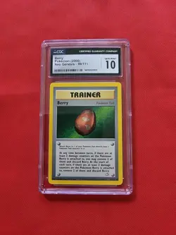 CGC 10 GEM MINT Berry 99/111 Neo Genesis Pokemon Card 123 - Image 1