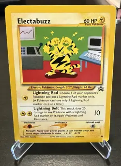 VINTAGE POKEMON BLACK STAR PROMO CARD - #46 ELECTABUZZ - RARE (WOTC) - Image 1